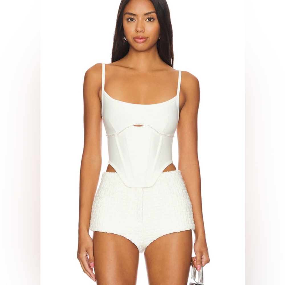 superdown Gia Corset Top in White Medium